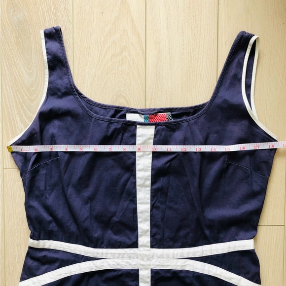 Skunkfunk Navy Blue White Line Detailed Dress - Picture 3 of 10